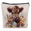 Ayxvt Highland Cow Gifts Makeup Bag, Western Cosmetic Bag For Women, Cow Print Stuff, Highland Cow Decor Cosmetic Bag view 1