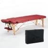 Massage Tables Portable, Foldable Physiotherapy/Treatment/Stretching Table, Eco-Friendly Design PVC Leather, Includes Headrest, Armrests and Backpack (Color : Red, Size : C) view 1
