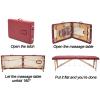 Massage Tables Portable, Foldable Physiotherapy/Treatment/Stretching Table, Eco-Friendly Design PVC Leather, Includes Headrest, Armrests and Backpack (Color : Red, Size : C) view 3