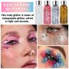 4PCS Body Glitter Gel Mermaid Face Hair Glitter Gel Long Lasting Sparkling Singer Concerts Music Festival Rave Accessories Face Body Glitter Makeup for Women view 2