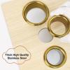 QUEESALN Hair Dryer Holder, Salon Hair Styling Station Organizer, 3pcs (Golden, Stainless Steel, Heat & Burn Resistant, Diameter: 3'' & 2'') view 3