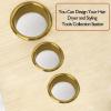 QUEESALN Hair Dryer Holder, Salon Hair Styling Station Organizer, 3pcs (Golden, Stainless Steel, Heat & Burn Resistant, Diameter: 3'' & 2'') view 4