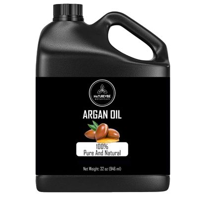 Naturevibe Botanicals Argan Oil 32 Fl oz Cold Pressed, Unrefined, Pure Moroccan Argan Oil for Hair, Skin, Face & Massage Natural Carrier Oil for DIY Beauty & Aromatherapy