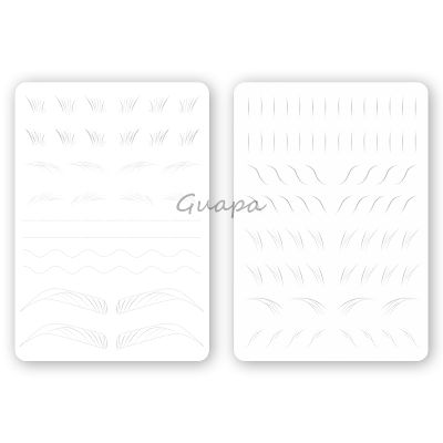 3 pcs Thicken Two sides Microblading Practice Skin Nano Eyebrow Practice Skin Sheets with Hair (White Skin-Hair Strokes)