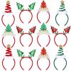 Liliful 12 Pcs Christmas Tree Headband Glitter Xmas Tree Headwear Christmas Accessories Costume Hair for Women Adult view 1