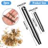 2Pcs Mini Titanium Travel Tweezers, EDC Tool Gadget Pick Up Tweezers (Black) view 2