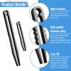 2Pcs Mini Titanium Travel Tweezers, EDC Tool Gadget Pick Up Tweezers (Black) view 3