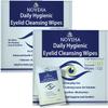 NOVEHA 120Pcs Daily Hygienic Eyelid & Lash Wipes | 120 Individually Wrapped Cleansing Eyelash Wipes - For Blepharitis & Itchy Eyes, Demodex and Natural Makeup Remover & Daily Cleanser (2 Pack) view 1