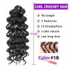 ZRQ 8 Packs GoGo Curl Crochet Hair 10 Inch Water Wave Beach Curl Crochet Hair Natural Hairstyles Deep Twist Crochet Braids For Women Synthetic Ocean Wave Crochet Hair Extensions(10 Inch, 1B) view 2