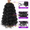 ZRQ 8 Packs GoGo Curl Crochet Hair 10 Inch Water Wave Beach Curl Crochet Hair Natural Hairstyles Deep Twist Crochet Braids For Women Synthetic Ocean Wave Crochet Hair Extensions(10 Inch, 1B) view 3