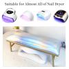 Arm Rest for Nails, Nail Arm Rest for Nail Tech with Microfiber Leather Nail Table Mat, Manicure Hand Rest Stand Nail Art Accessories Tool for Nails Tech (Aurora) view 3
