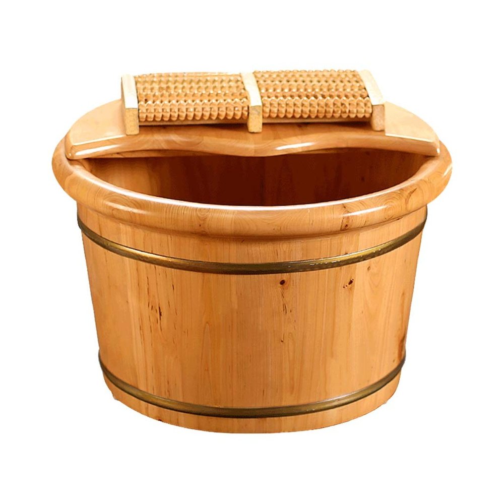 BABYCE Foot Soak Handmade Footbath Basin, footbaths Smooth Surface, Bathroom Accessories Foot Bath Spa Bowl for Feet Stress Relief (Color : B)