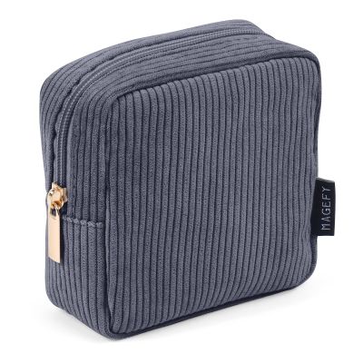 MAGEFY Small Makeup Bag Mini Make up Pouch Cute Cosmetic Bag for Women Travel Purse Essentials Bags with Slip-in Pockets (DeepGrey)
