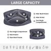 MAGEFY Small Makeup Bag Mini Make up Pouch Cute Cosmetic Bag for Women Travel Purse Essentials Bags with Slip-in Pockets (DeepGrey) view 3
