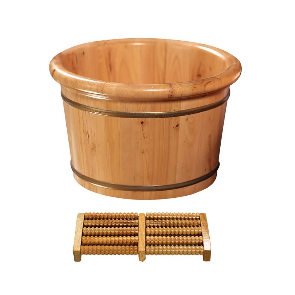 BABYCE Foot Soak Handmade Footbath Basin, footbaths Smooth Surface, Bathroom Accessories Foot Bath Spa Bowl for Feet Stress Relief (Color : A)