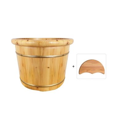 BABYCE Foot Soak Handmade Wooden Footbath Tubs, Foot Relaxing Barrel Foot Bath Spa Bowl for Feet Stress Relief (Color : B)