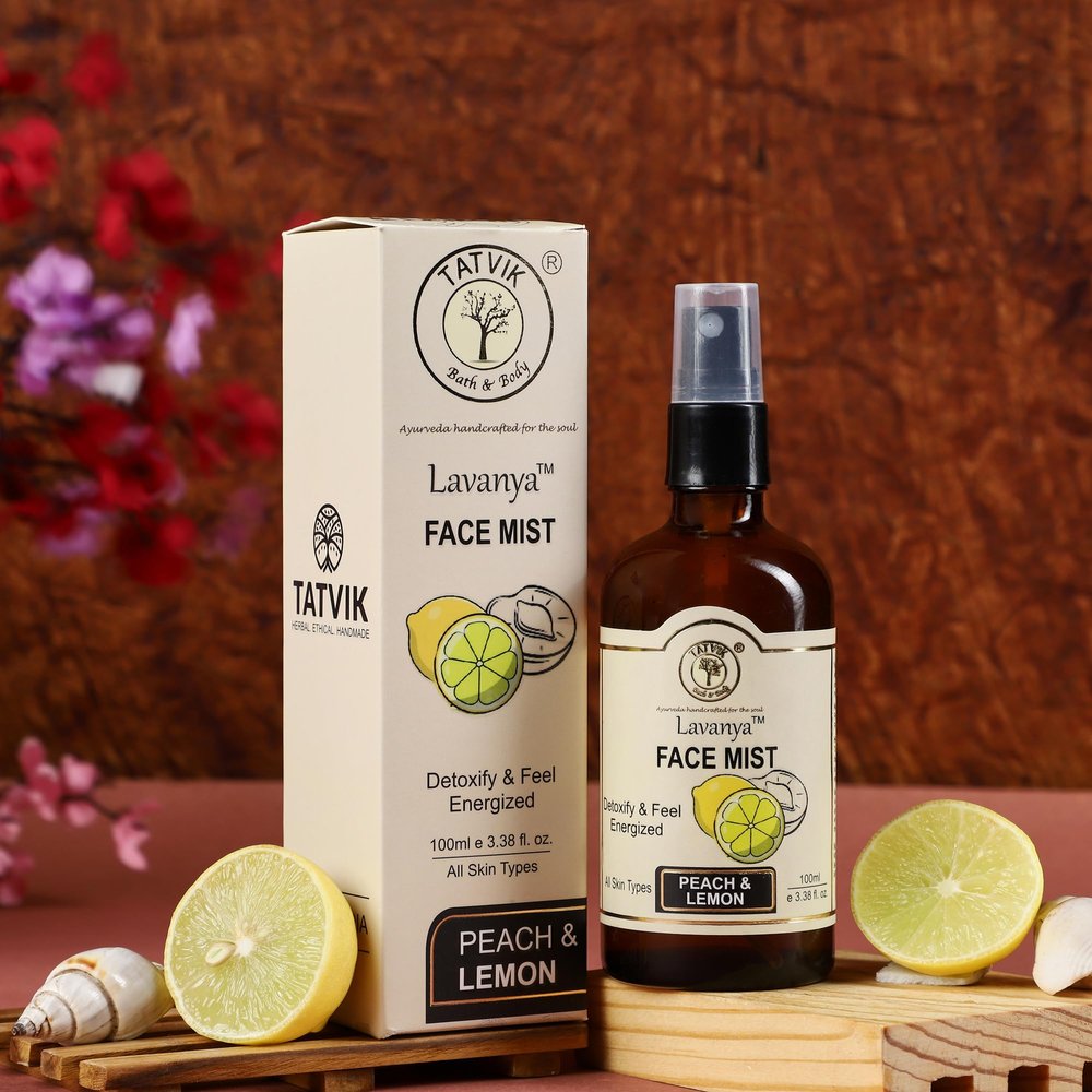 TATVIK Bath & Body Ayurveda handcrafted for the Soul Lavanya Peach and Lemon Face Mist