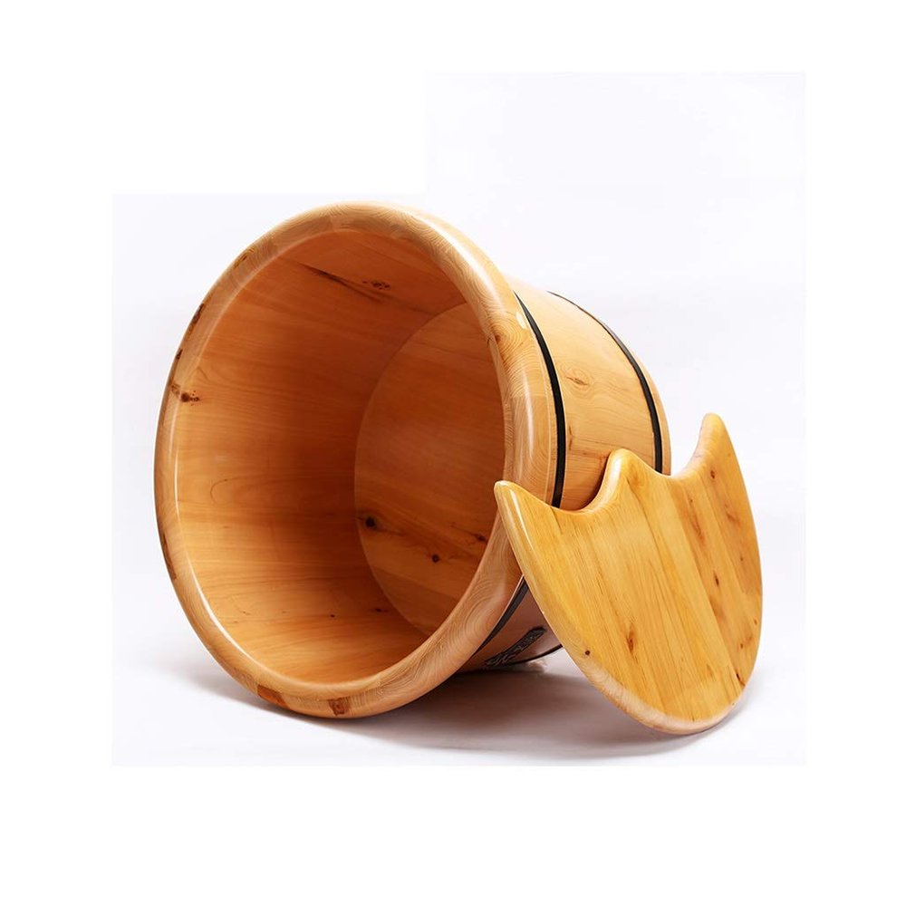 BABYCE Foot Soak Handmade Wooden Footbath Tubs, Foot Relaxing Barrel Foot Bath Spa Bowl for Feet Stress Relief