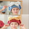 LUGEMA Super Absorbent Hair Towel Wrap, Microfiber Quick Drying Cap for Curly Thick Hair, Fast Drying Hair Turban Wrap for Girls and Women (Blue+Red) view 2