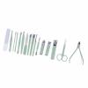 16 Pcs Manicure Set Portable Beauty Pliers Eyebrow Scissors Ear Spoon Storage Bag Nail Clippers Set for Travel view 3