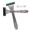 Three-Blade Razors Bulk, 3-Blade Disposable Razors Individually Wrapped, Stainless Steel Blade Razors for Travel, Bnb, Homeless (100 Count, Gray) view 4