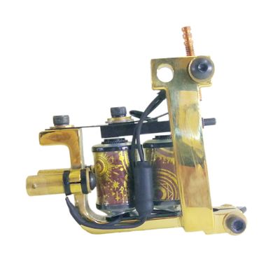 1PC Brass Tattoo Machine Shader 1.25 INCH 24AWG 10WRAPS Copper Wire 47UF 50V Coil Non Bobbin US 8-32 Thread TMBH-2
