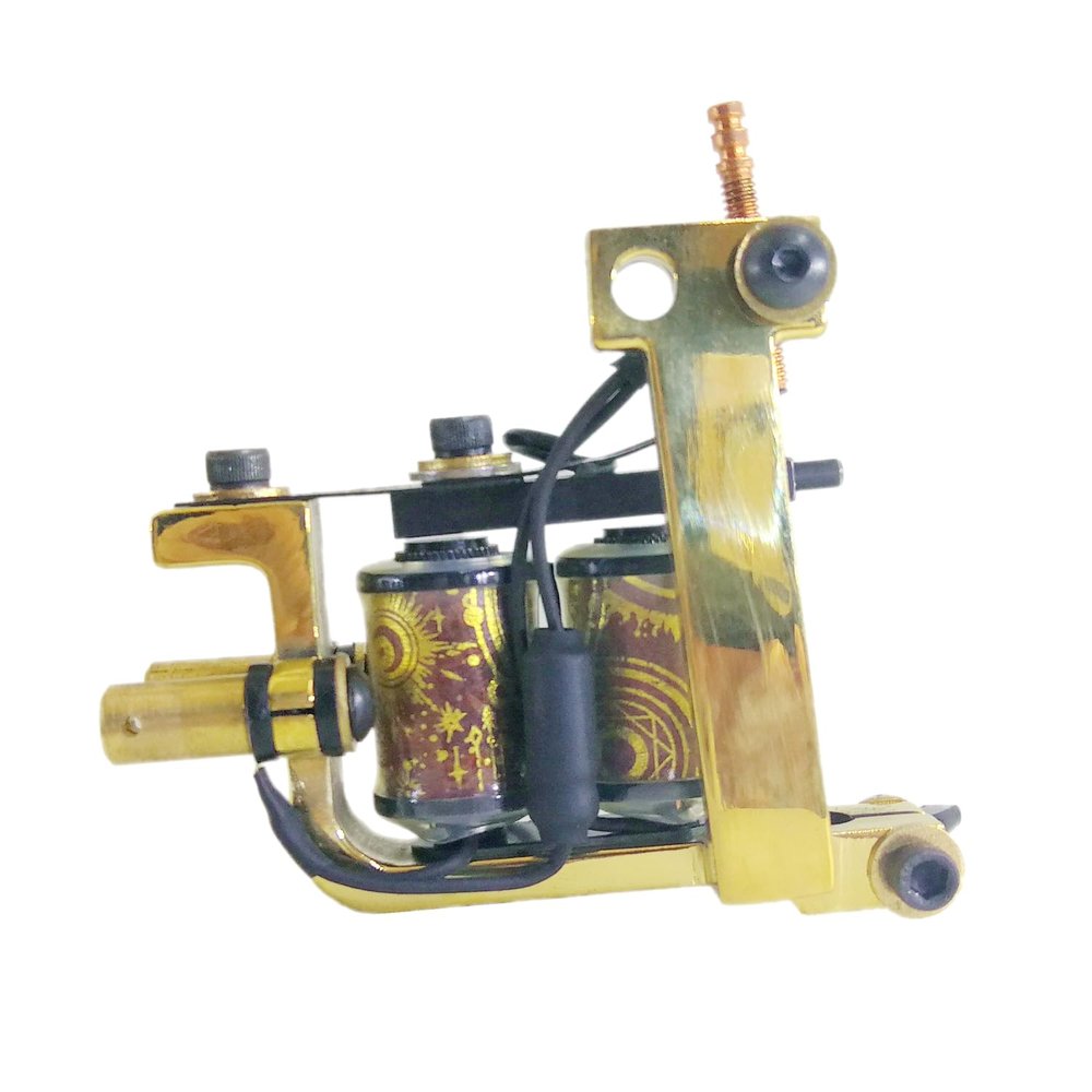 1PC Brass Tattoo Machine Shader 1.25 INCH 24AWG 10WRAPS Copper Wire 47UF 50V Coil Non Bobbin US 8-32 Thread TMBH-2