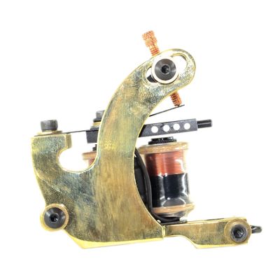 1PC Brass Tattoo Machine Liner 1.25 INCH 24AWG 8WRAPS Copper Wire 22UF 50V Coil Non Bobbin US 8-32 Thread TMB-6