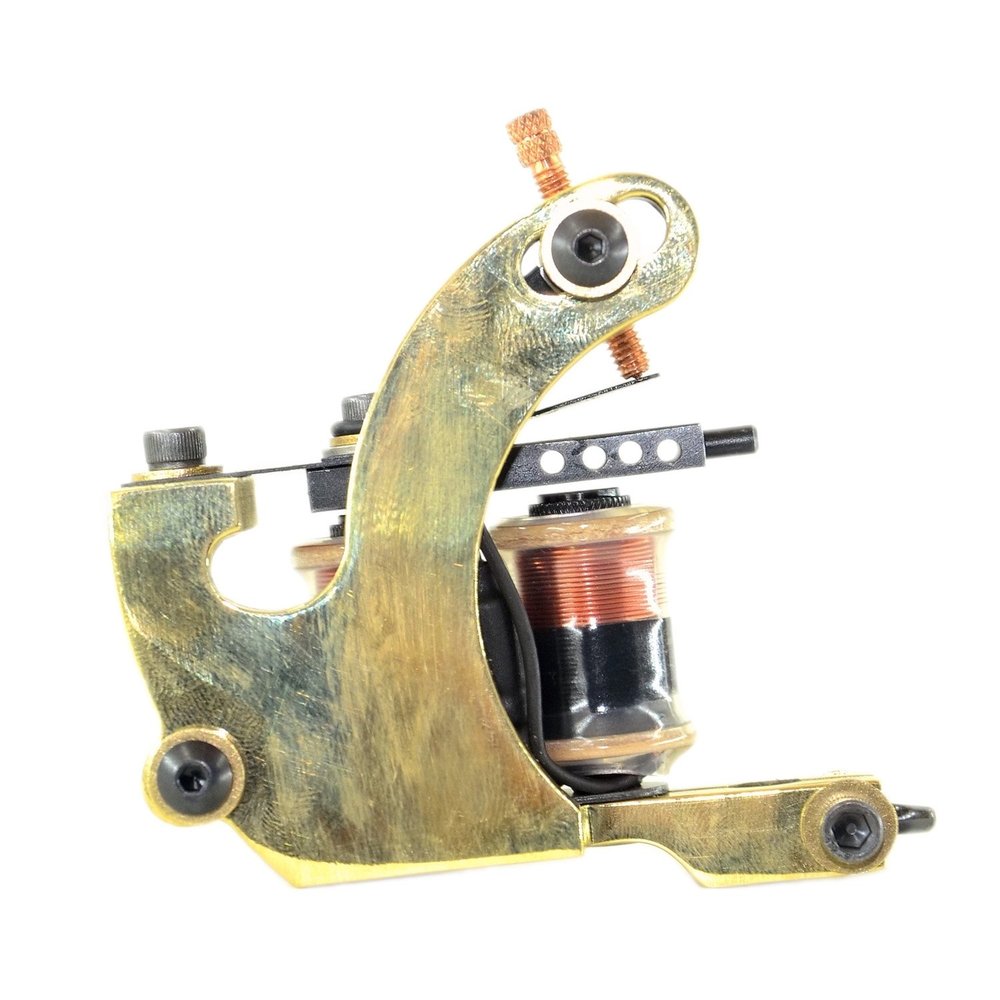 1PC Brass Tattoo Machine Liner 1.25 INCH 24AWG 8WRAPS Copper Wire 22UF 50V Coil Non Bobbin US 8-32 Thread TMB-6