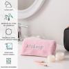 Arkwright Makeup Remover Wash Cloth - Pack of 6 - Ultra Soft & Gentle Microfiber Coral Fleece Small Fingertip Towels, Decorative Powder Room & Guest Bathroom Essentials for Hosts, 11 x 17 in, Pink view 2