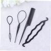 Beavorty 4pcs Portable Bun Hair Maker Set Lightweight Fashion Styling Tools for Quick Updo Elegant Hairstyles for Salon Home Use Hair Bun Accessories for Women view 2