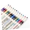 Beatifufu 12 Shadow Pencil Set Eyeliner Palette Rainbow Liner Lip Liner Pencil Set Easy to Apply view 2