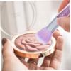 Beavorty 9pcs Dual-use Makeup Brush Tapered Design for Loose Powder and Nail Art Soft Synthetic Fibers Adorable Purple and White for Women Beauty Routine view 3
