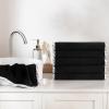 Arkwright Makeup Towels - Pack of 6 - Ultra Soft & Gentle Microfiber Coral Fleece Washcloth Face Make Up Remover, Reusuable Eraser Cloth Essentials for Hosts & Artists, 13 x 13 in, Black/White view 4