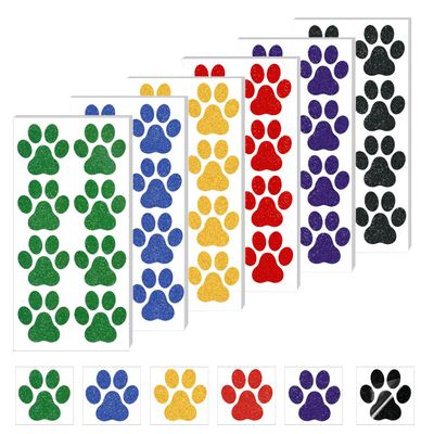 30 sheets 240pcs Dog Paw Glitter Temporary Tattoos, Paw Print Tattoo Face Tattoos Sticker Dog Paw Body Tattoos for Women Girls Face Body Accessories
