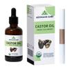 AEHNAMS CARE 100% Pure Castor Oil - USDA Organic, Cold-Pressed, Unrefined, Hexane-Free - 60ml (2oz) for Healthy Skin, Eyelashes, Eyebrows, Hair Growth & Nail Conditioner with Mascara & Eyeliner tube view 1