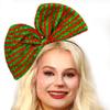 Coridy Xmas Bow Headbands Red Green Sequins Glitter Hairband Christmas Bows Headbands Cute Bow Hair Accessories for Women view 1