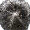 Hair System Replacement Toupee for Men French Swiss Lace Mens Toupee Poly Thin Skin Human Hair Piece Natural Bleached Knot (8"X10", #260 Darkest Brown+60% Gray-110% Light to Medium Density) view 4