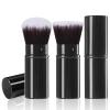 Keriloo Retractable Makeup Brush 2 Pack, Travel Kabuki Powder Foundation Makeup Brush Face Blush Brushes for Blending Liquid, Blush, Bronzer, Buffing, Sunscreen,Flawless Cosmetics view 1