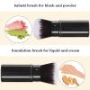 Keriloo Retractable Makeup Brush 2 Pack, Travel Kabuki Powder Foundation Makeup Brush Face Blush Brushes for Blending Liquid, Blush, Bronzer, Buffing, Sunscreen,Flawless Cosmetics view 3