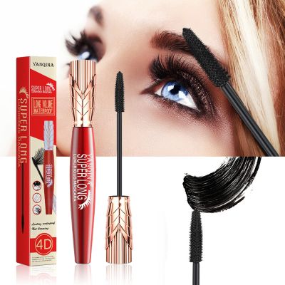4d Fiber Mascara Fiber Long Curly No Dizzy Crown Shaped Mascara 10ml Dark Persistent Dense Curling Mascara