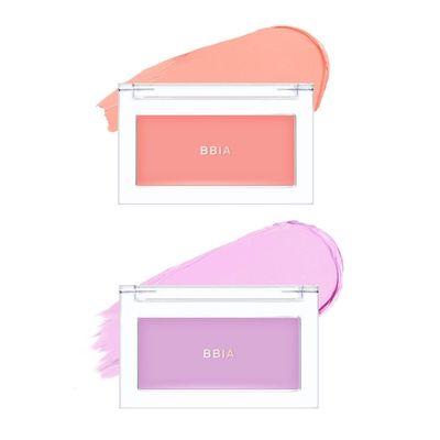 BBIA Ready To Wear Downy Cheek Cream Blush 2P Set (02 DOWNY PEACH + 04 DOWNY LAVENDER) / Blendable and Lightweight Cheek Makeup, Highly Pigmented with Long Wearing Formula