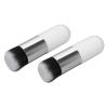2pcs Mini Makeup Brush, Soft Portable Makeup Brush, Artificial Fiber Brush, White Silver for Blush Comfortable to Use view 1
