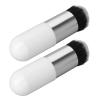 2pcs Mini Makeup Brush, Soft Portable Makeup Brush, Artificial Fiber Brush, White Silver for Blush Comfortable to Use view 2