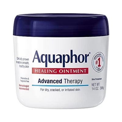 Aquaphor Healing Ointment, Advanced Therapy Skin Protectant, Dry Skin Body Moisturizer, 14 Oz Jar