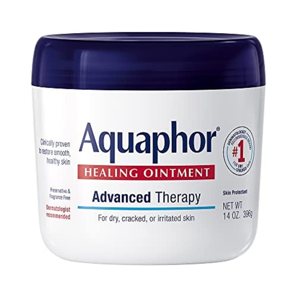 Aquaphor Healing Ointment, Advanced Therapy Skin Protectant, Dry Skin Body Moisturizer, 14 Oz Jar