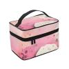 AthuAh Pink Paper Cutting Art Travel Cosmetic Bag With Zipper, *Large Capacity, Unisex, Suitable For Outdoor, Sports, Travel, Etc. view 3