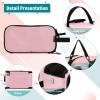 Sinestour Pink Custom Makeup Bag, Large Capacity Personalized Toiletry Bag Cosmetic Bag for Travel Shower Shaving Bag for Hotel Adults Necklace view 2