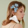 10Pcs Star Hair Clips Y2K Blue Hair Bows for Women Girls Denim Small Barrettes Fine Hairs No Slip Cute Hairs Pins Kawaii Metal Clips Ribbons Styling Bowknot Accessories for Teens Kids view 2