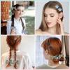 10Pcs Star Hair Clips Y2K Blue Hair Bows for Women Girls Denim Small Barrettes Fine Hairs No Slip Cute Hairs Pins Kawaii Metal Clips Ribbons Styling Bowknot Accessories for Teens Kids view 3